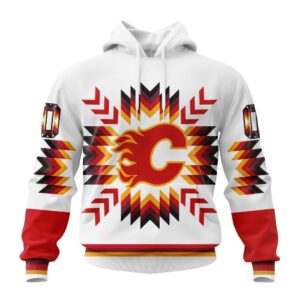 NHL Calgary Flames Special Design With Native Pattern