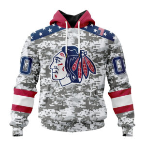 NHL Chicago Blackhawks Special Camo Design For Veterans Day