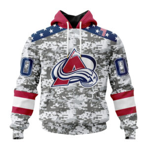 NHL Colorado Avalanche Special Camo Design For Veterans Day