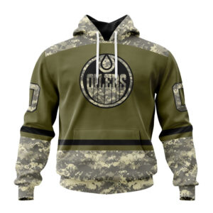 NHL Edmonton Oilers Special Military Appreciation Design