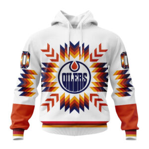 NHL Edmonton Oilers Special Design With Native Pattern