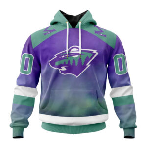 NHL Minnesota Wild Special Northern Lights Design