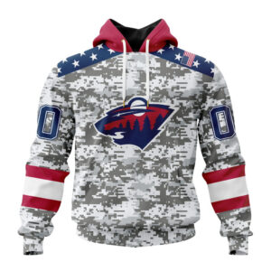 NHL Minnesota Wild Special Camo Design For Veterans Day