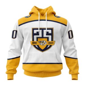NHL Nashville Predators 2023 Away With 25th Anniversary Logo