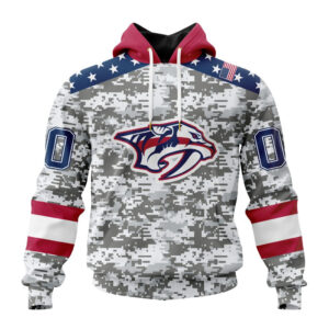 NHL Nashville Predators Special Camo Design For Veterans Day