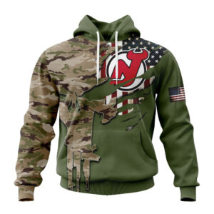 NHL New Jersey Devils Special Camo Skull Design