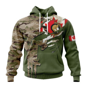 NHL Ottawa Senators Special Camo Skull Design