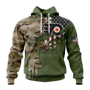 NHL Philadelphia Flyers Special Camo Skull Design