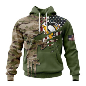 NHL Pittsburgh Penguins Special Camo Skull Design