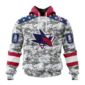 NHL San Jose Sharks Special Camo Design For Veterans Day