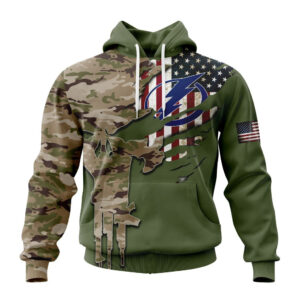 NHL Tampa Bay Lightning Special Camo Skull Design