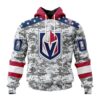 NHL Vegas Golden Knights Special Camo Design For Veterans Day