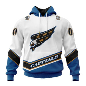 NHL Washington Capitals Special Vintage Ccreaming Eagle White Kits