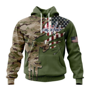 NHL Washington Capitals Special Camo Skull Design