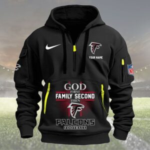 Atlanta Falcons Quarter Zip Hoodie Custom Collection S4