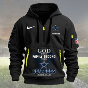 Dallas Cowboys Quarter Zip Hoodie Custom Collection S4