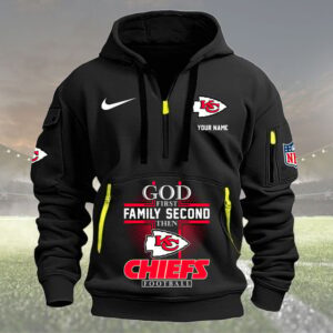 Kansas City Chiefs Quarter Zip Hoodie Custom Collection S4