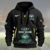 New York Jets Quarter Zip Hoodie Custom Collection S4