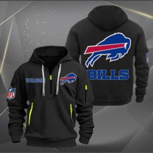 Buffalo Bills Quarter Zip Hoodie Custom Collection S5