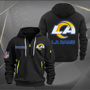 Los Angeles Rams Quarter Zip Hoodie Custom Collection S5