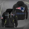New England Patriots Quarter Zip Hoodie Custom Collection S5