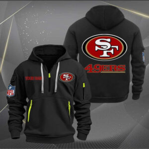 San Francisco 49ers Quarter Zip Hoodie Custom Collection S5