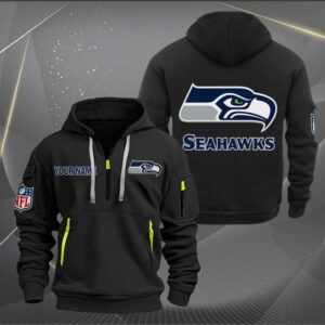 Seattle Seahawks Quarter Zip Hoodie Custom Collection S5