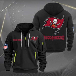 Tampa Bay Buccaneers Quarter Zip Hoodie Custom Collection S5