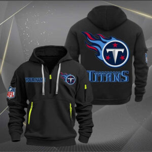 Tennessee Titans Quarter Zip Hoodie Custom Collection S5