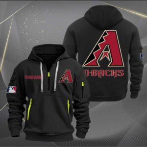 Arizona Diamondbacks MLB Quarter Zip Hoodie Custom Collection S2