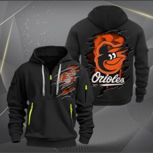 Baltimore Orioles MLB Quarter Zip Hoodie Custom Collection S1