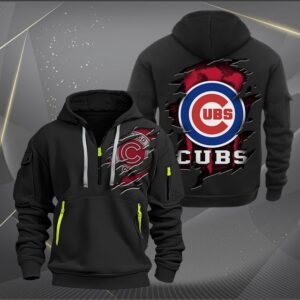 Chicago Cubs MLB Quarter Zip Hoodie Custom Collection S1