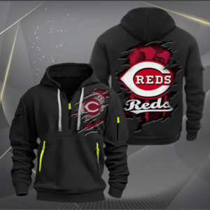 Cincinnati Reds MLB Quarter Zip Hoodie Custom Collection S1