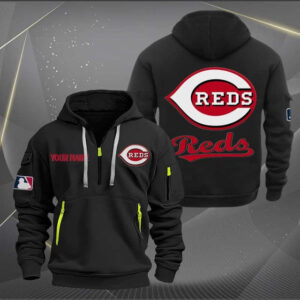 Cincinnati Reds MLB Quarter Zip Hoodie Custom Collection S2