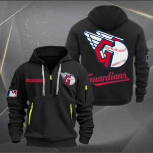 Cleveland Guardians MLB Quarter Zip Hoodie Custom Collection S2