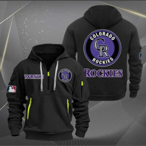 Colorado Rockies MLB Quarter Zip Hoodie Custom Collection S2