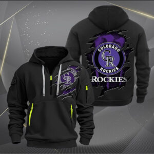 Colorado Rockies MLB Quarter Zip Hoodie Custom Collection S1