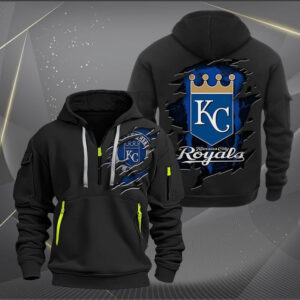 Kansas City Royals MLB Quarter Zip Hoodie Custom Collection S1