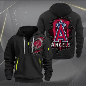 Los Angeles Angels MLB Quarter Zip Hoodie Custom Collection S1