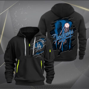 Los Angeles Dodgers MLB Quarter Zip Hoodie Custom Collection S1