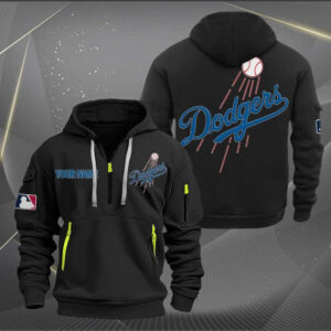 Los Angeles Dodgers MLB Quarter Zip Hoodie Custom Collection S2