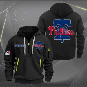 Philadelphia Phillies MLB Quarter Zip Hoodie Custom Collection S2