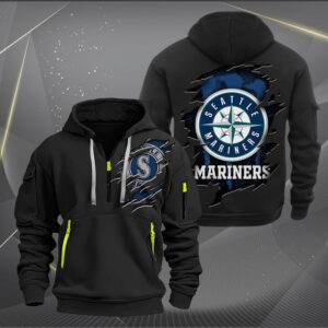 Seattle Mariners MLB Quarter Zip Hoodie Custom Collection S1