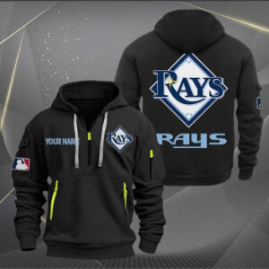Tampa Bay Rays MLB Quarter Zip Hoodie Custom Collection S2