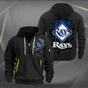 Tampa Bay Rays MLB Quarter Zip Hoodie Custom Collection S1