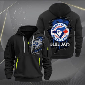 Toronto Blue Jays MLB Quarter Zip Hoodie Custom Collection S1