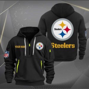 Pittsburgh Steelers Quarter Zip Hoodie Custom Collection S1