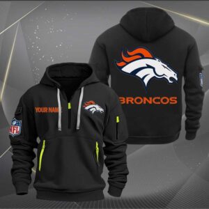Denver Broncos Quarter Zip Hoodie Custom Collection S1