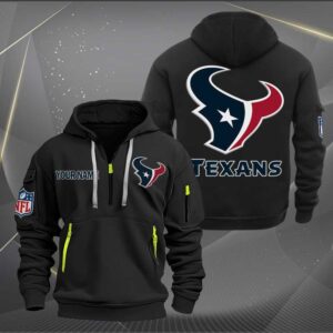 Houston Texans Quarter Zip Hoodie Custom Collection S1