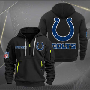 Indianapolis Colts Quarter Zip Hoodie Custom Collection S1